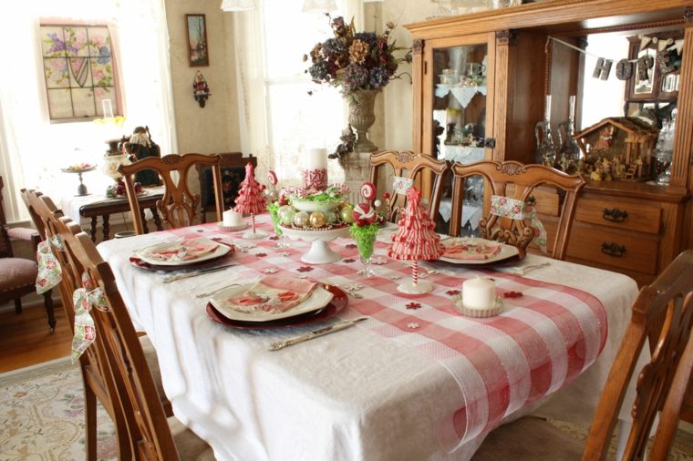 deco table Christmas red white