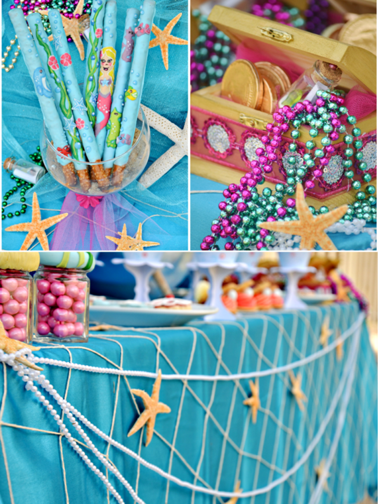 deco table sea theme sea idea garland sea star diy