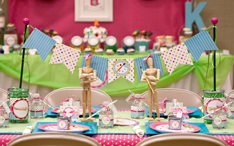 idea of ​​deco table birthday party girl