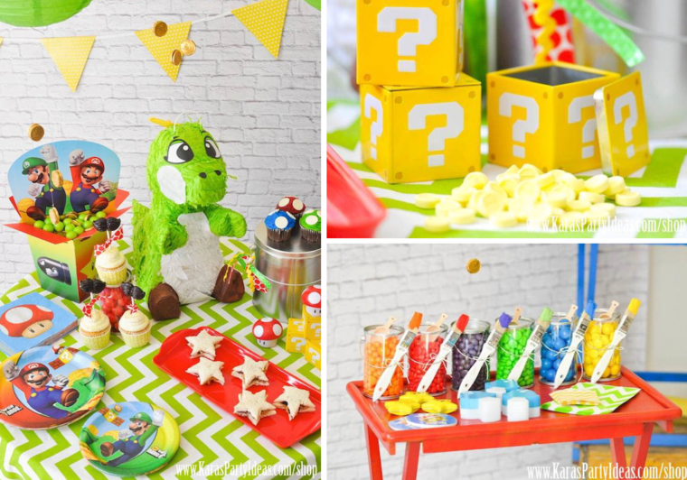 theme deco child birthday table