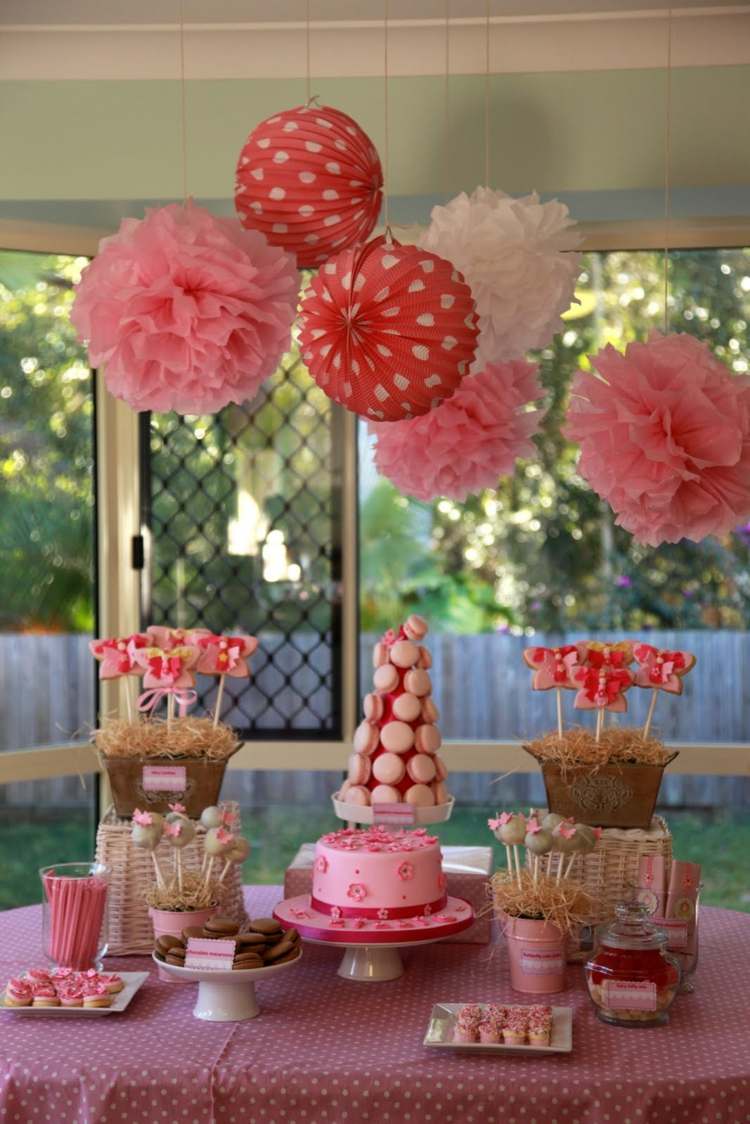 deco little girl birthday table