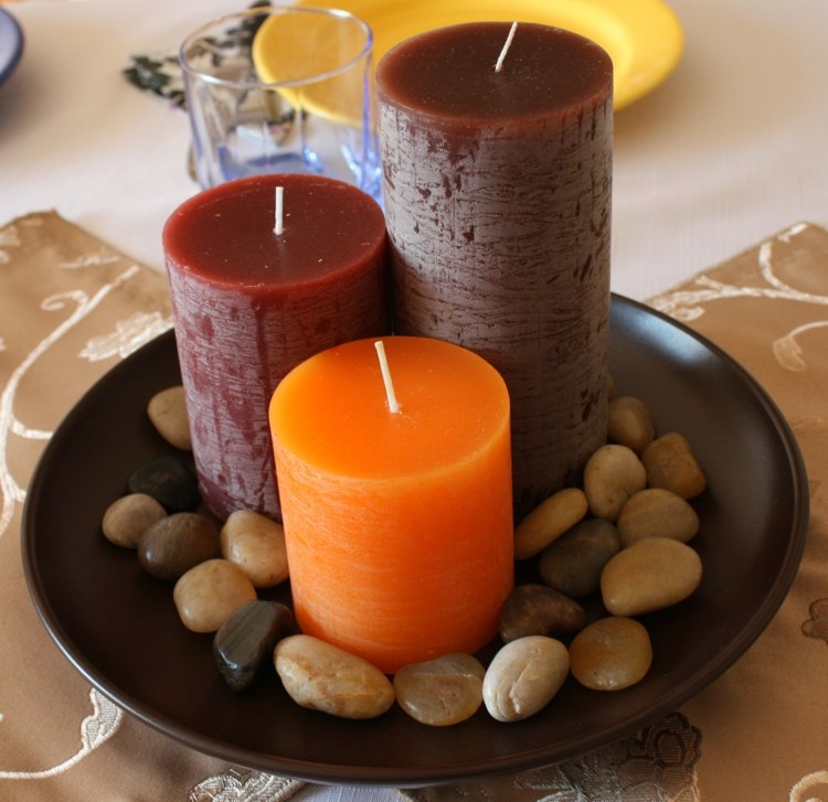 deco table autumn candles