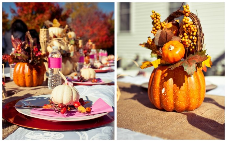 deco table autumn pumpkins deco