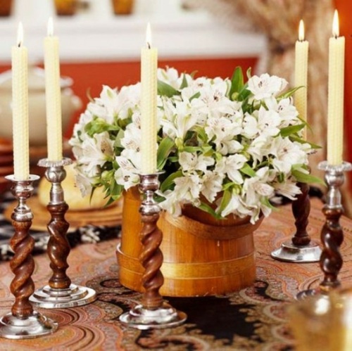 deco table candles flowers