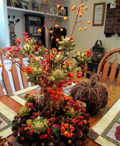 deco table colored autumn