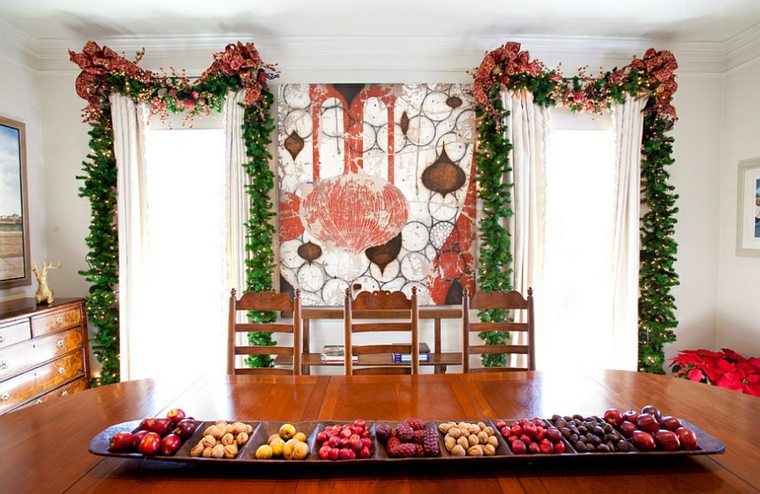 decoration christmas table idea garland