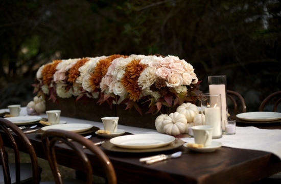 deco outdoor table autumn