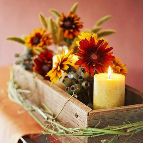 deco table flowers'automne