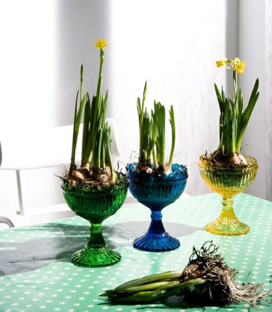 deco bord blomster potter