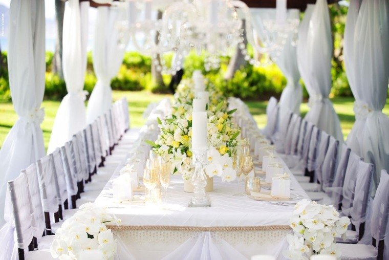 wedding flower ideas at l'extérieur décorer une table de fête