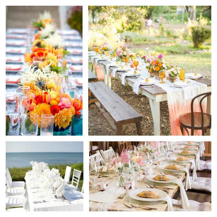 centerpieces deco wedding table outdoor