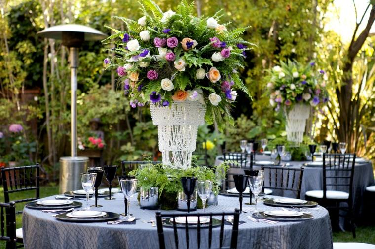 wedding composition wedding center table top with roses