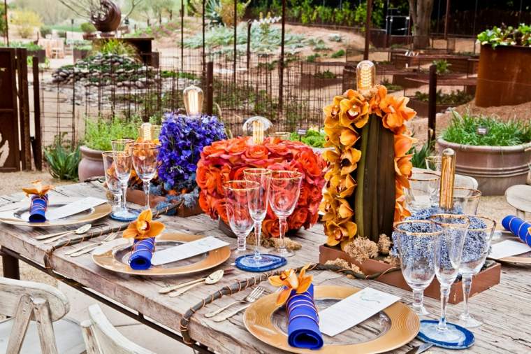 wedding decor outdoor floral art for table