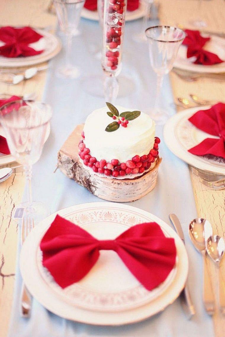 deco table wedding red and white diy-deco-natural-wood