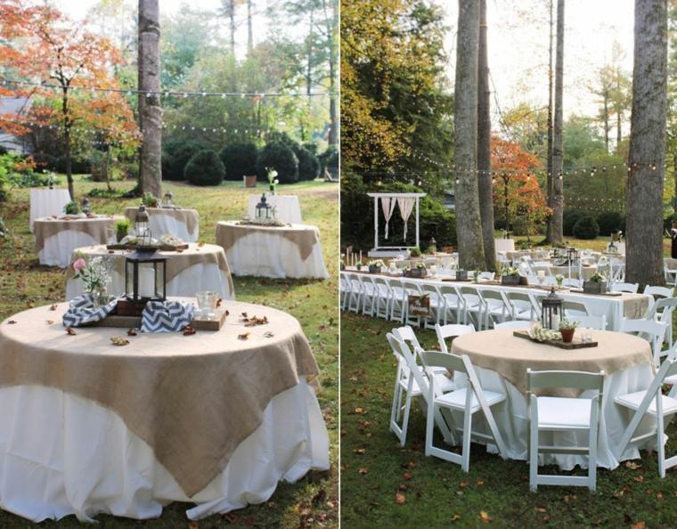 nature tables decoration chic country wedding