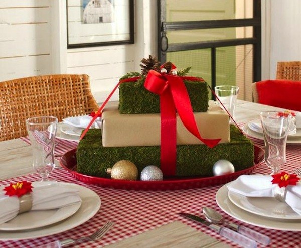 deco christmas table retro style