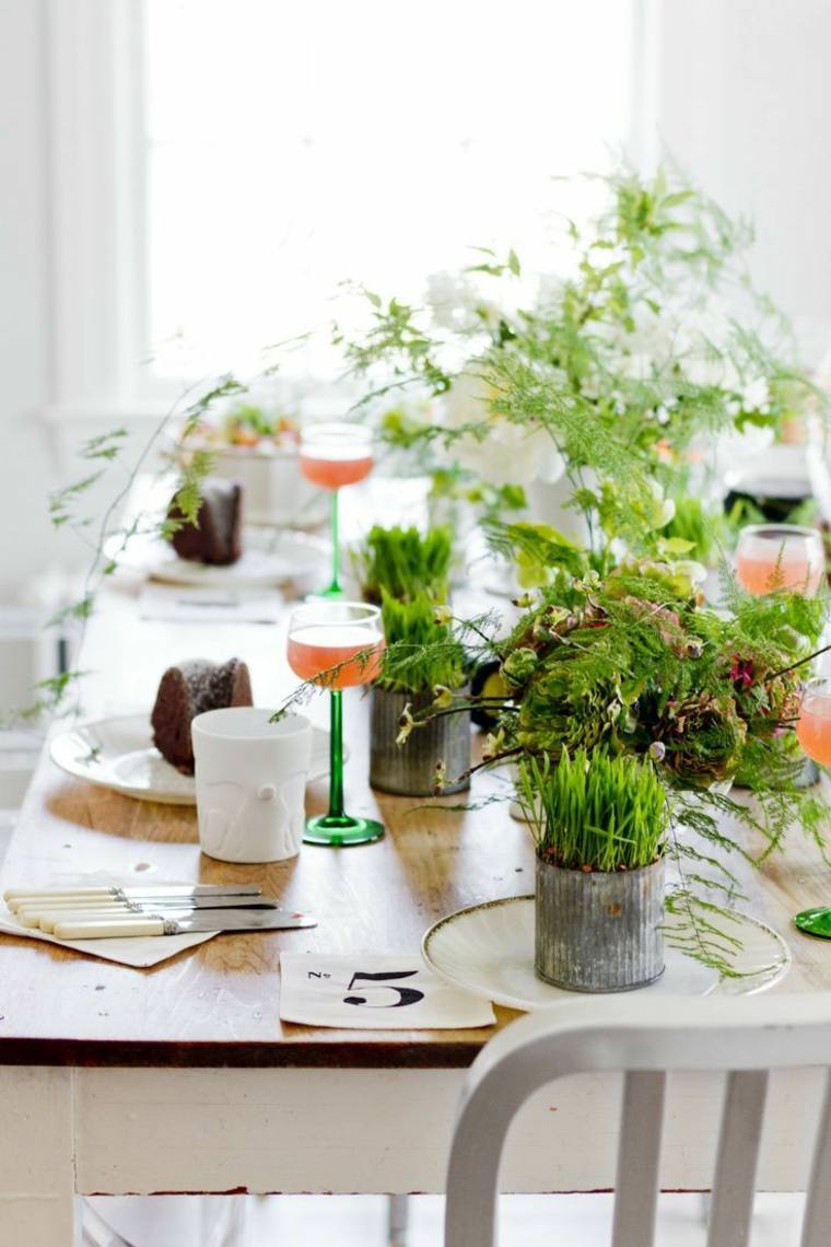 deco table spring flowers