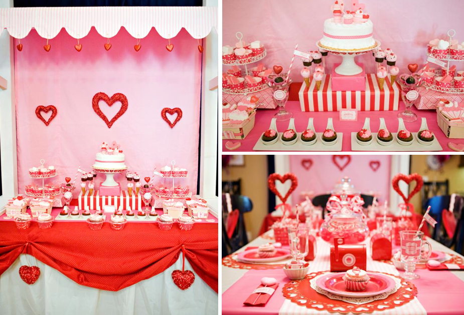 decoration valentine's day diy table idea cake