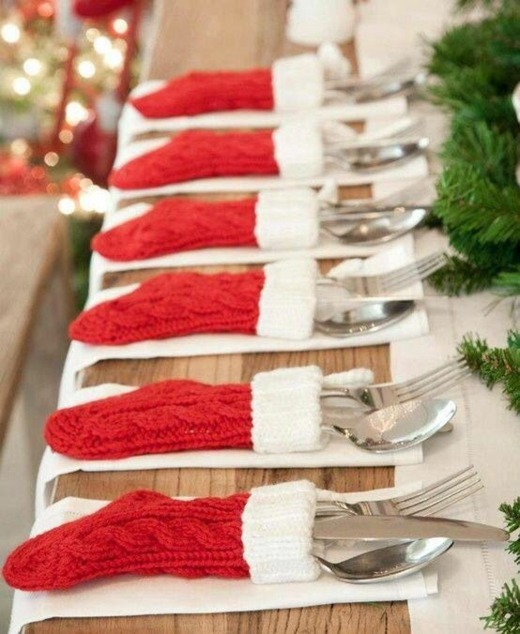 deco stickat julbord