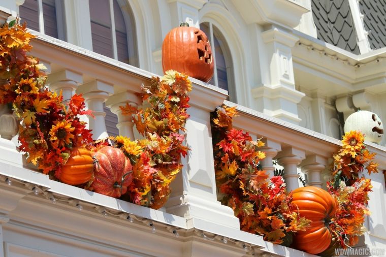 deco halloween pumpor idé lämnar krans