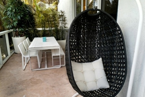 deco terrace modern armchair suspndu