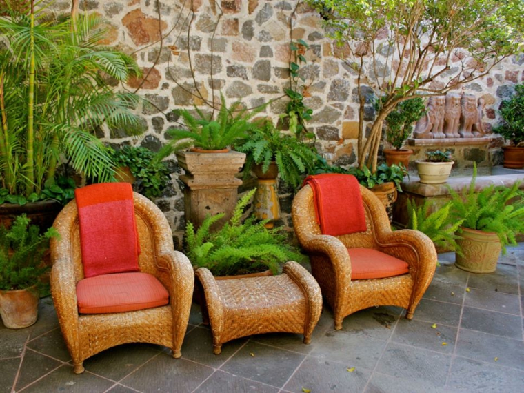 patio decoration potted plants