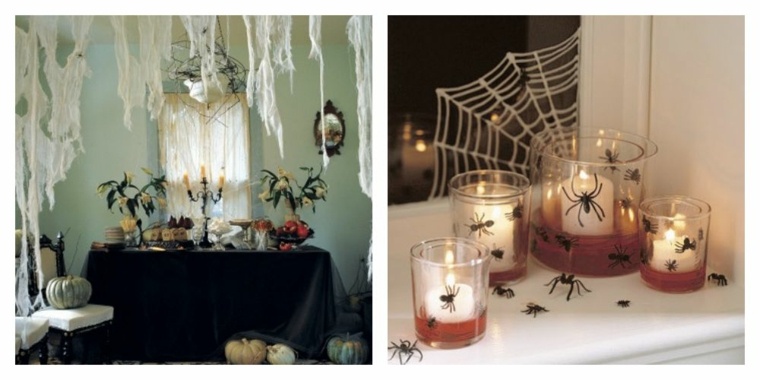 interior decoration house halloween idea canvas'araignée originale