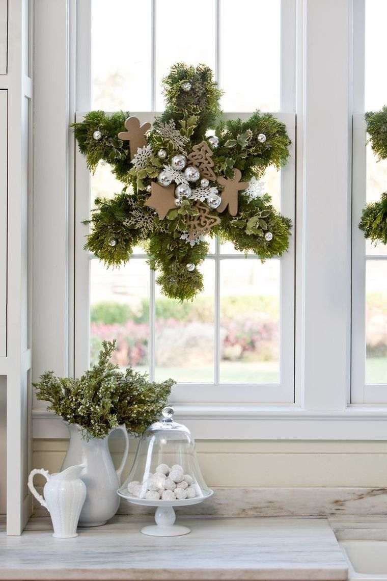 windows deco window crown christmas window DIY