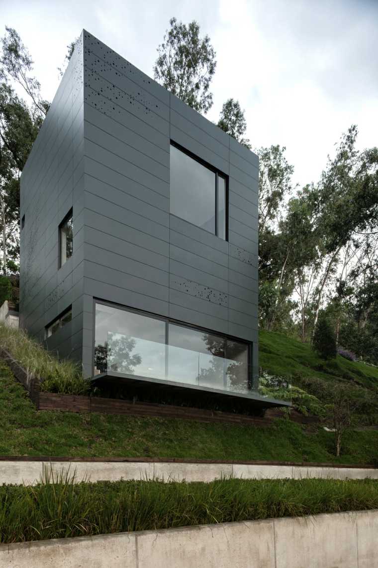 rumah hiasan fasad hitam