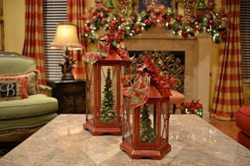 decor lantern christmas wood