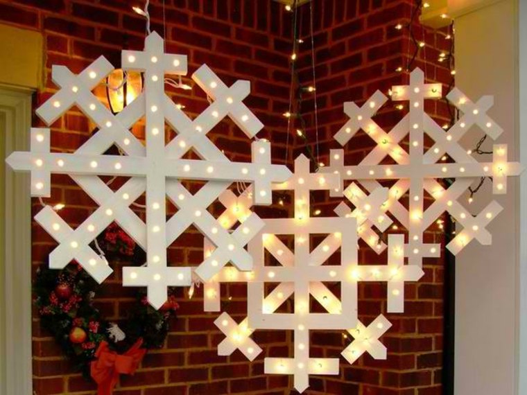 idea decorate outdoors illuminate space modern trend snowflake idea diy