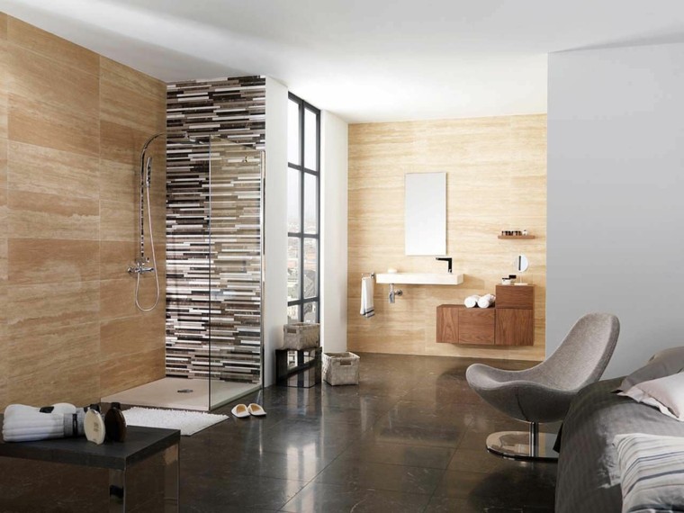 deco brown bathrooms