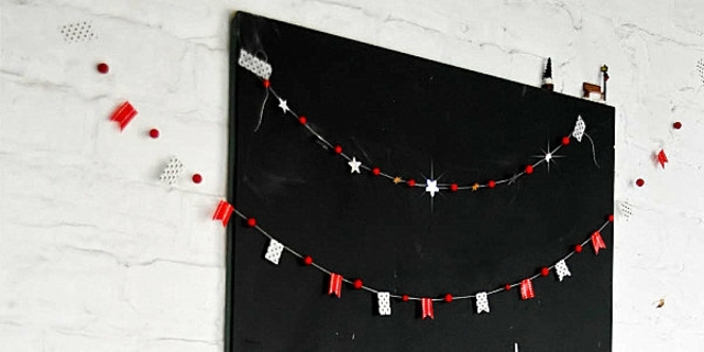 christmas decoration garland flags DIY