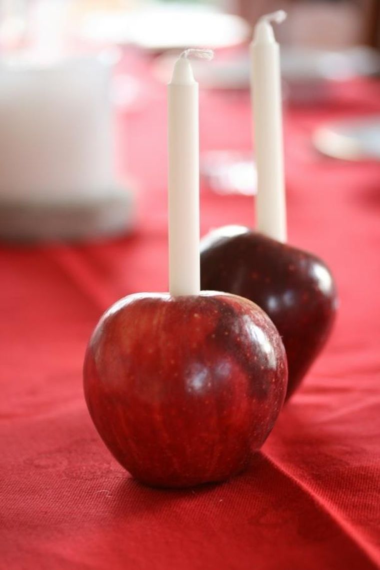 autumn decoration-a-do-it-yourself-apple-candlestick