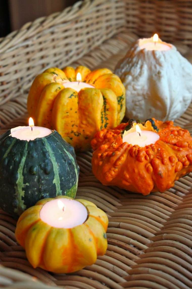 autumn decorate idea diy candles outdoor decorate original