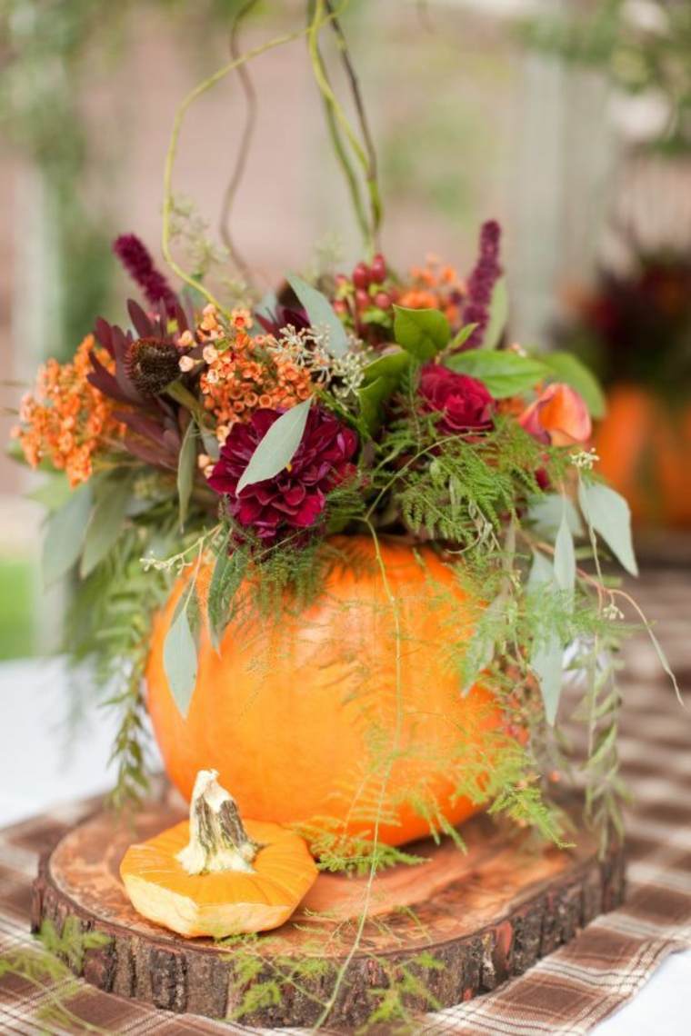 decoration autumn pumpkin idea flowers diy brico deco