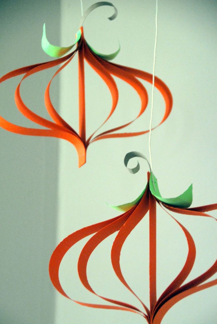 suspenzija papirja diy pumpkin garland diy idea