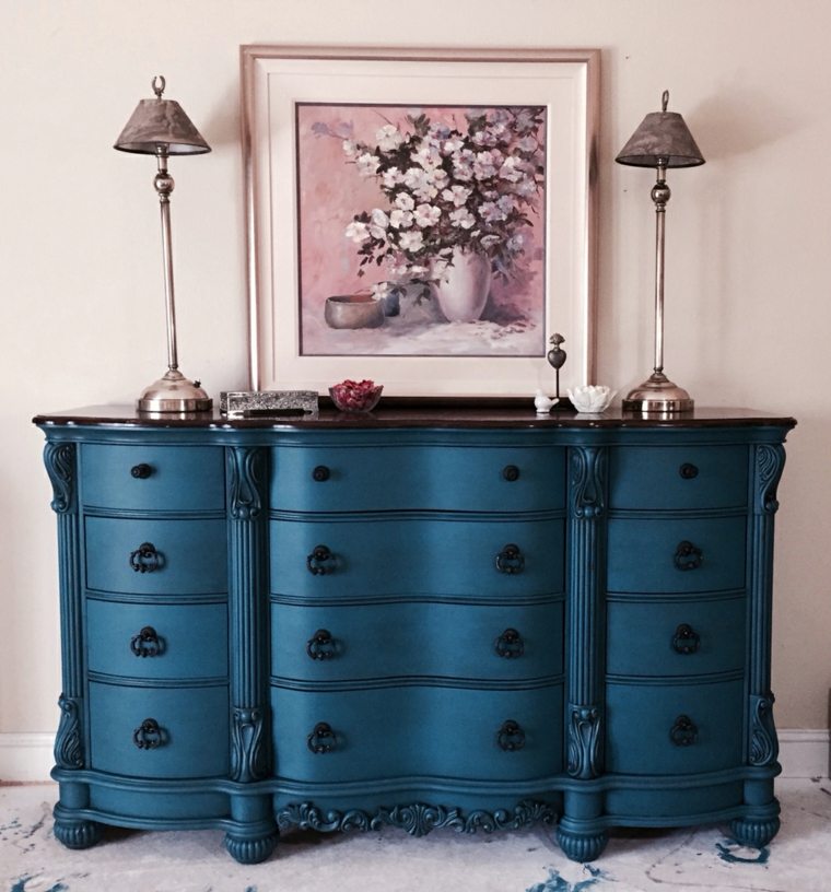 decoration blue duck dresser