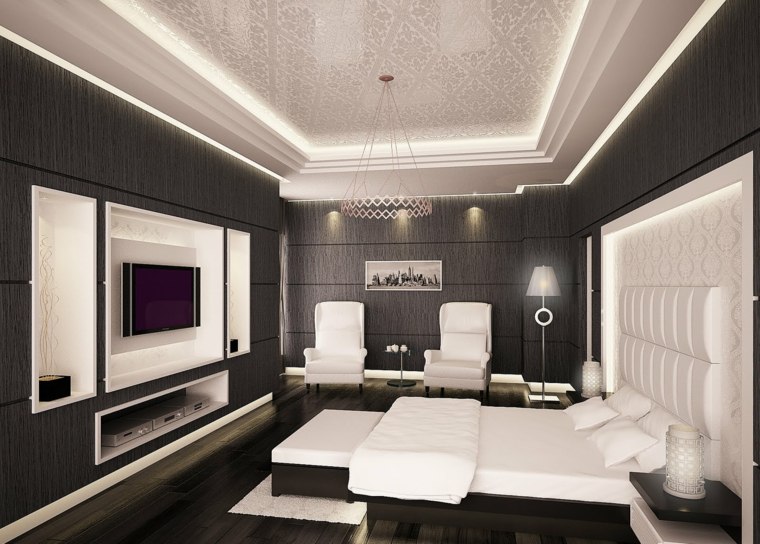 black and white room decoration