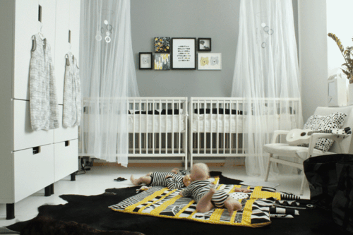 decoration room baby girl black white contemporary