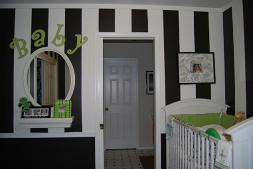 decoration room baby girl black white