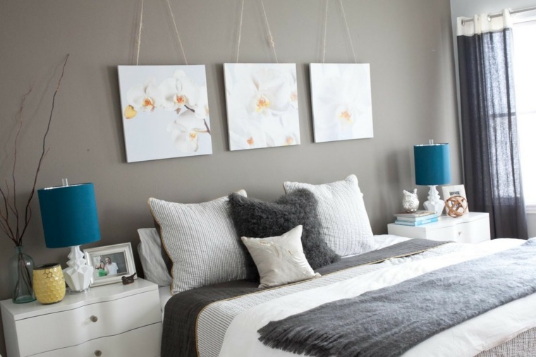 gray modern bedroom decoration