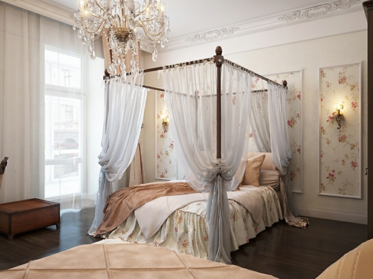 vintage romantic bed canopy bed decoration