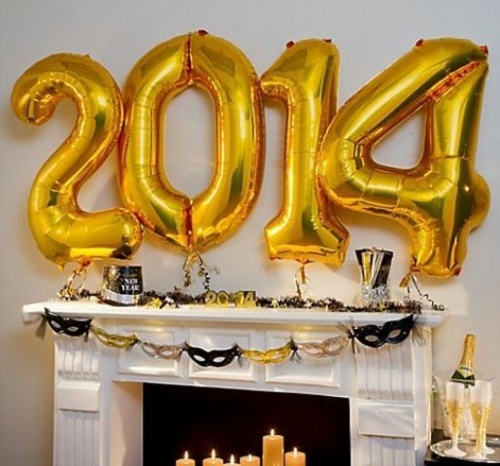 decoration fireplace New Year