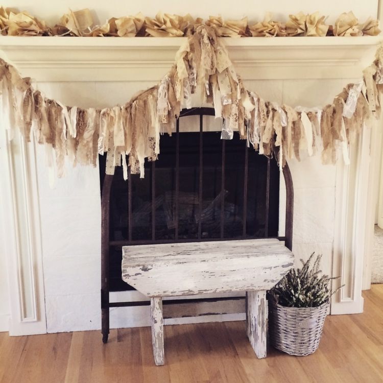 decoration fireplace summer garland