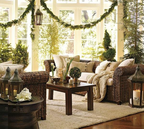 classic decoration living room christmas garlands