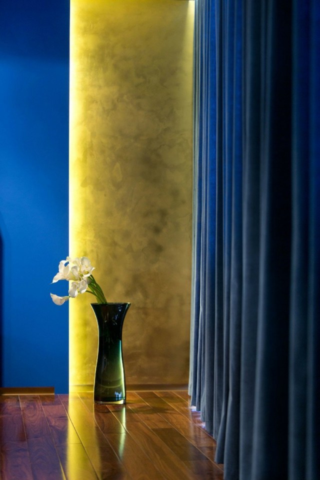 decoration colors yellow blue apartment