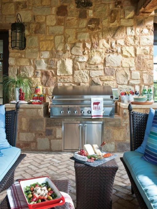 decoration outdoor kitchen mediterranean stone