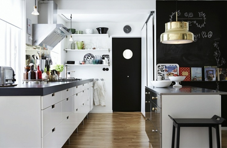 white black kitchen decoration