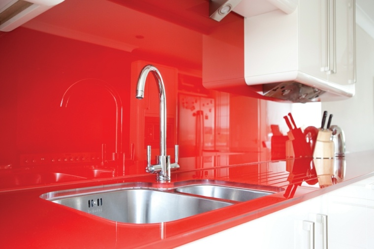 white red kitchen decoration